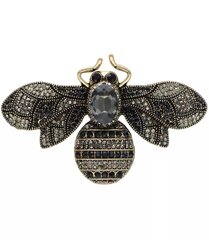 Красивая декоративная брошь пчелка с золотыми цирконами цена и информация | Броши | kaup24.ee
