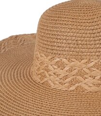 Модная большая плетеная женская шляпа с широкими полями. цена и информация | Женские шапки | kaup24.ee