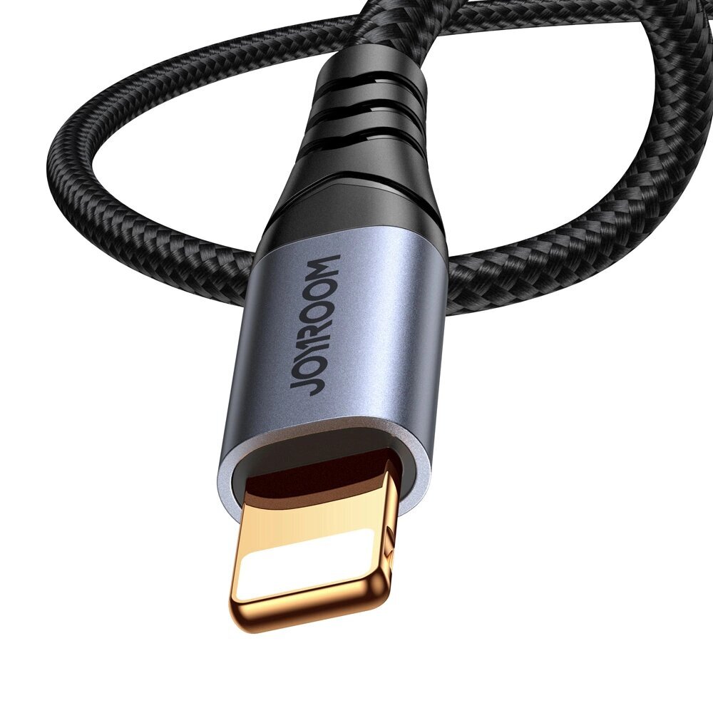 Helikaabel Joyroom SY-A06 Lightning to 3,5mm 1.2m must hind ja info | USB jagajad, adapterid | kaup24.ee