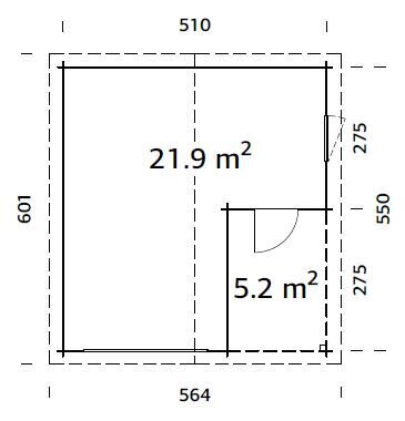 Garaaž Roger 21,9+5,2 m² ilma garaažiukseta hind ja info | Kuurid ja aiamajad | kaup24.ee