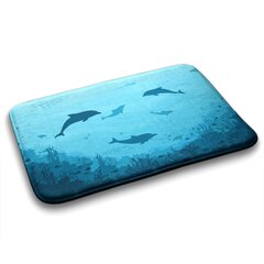 Vannitoa vaip Delfiinid, 90x60 cm hind ja info | Vannitoa sisustuselemendid ja aksessuaarid | kaup24.ee