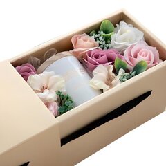 Мыло FlowerBox, цветы+свеча в коробочке цена и информация | Мыло | kaup24.ee