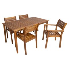 Комплект садовой мебели Fortuna, стол и 4 стула, коричневый цена и информация | Комплекты уличной мебели | kaup24.ee