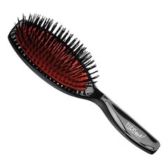 Щетка для волос Eurostil Gusset Brush Nylon Medium, черная, 1 шт. цена и информация | Расчески, щетки для волос, ножницы | kaup24.ee