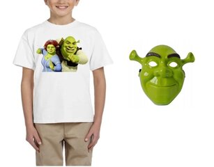 Mask ja T-särk Shrek цена и информация | Карнавальные костюмы | kaup24.ee