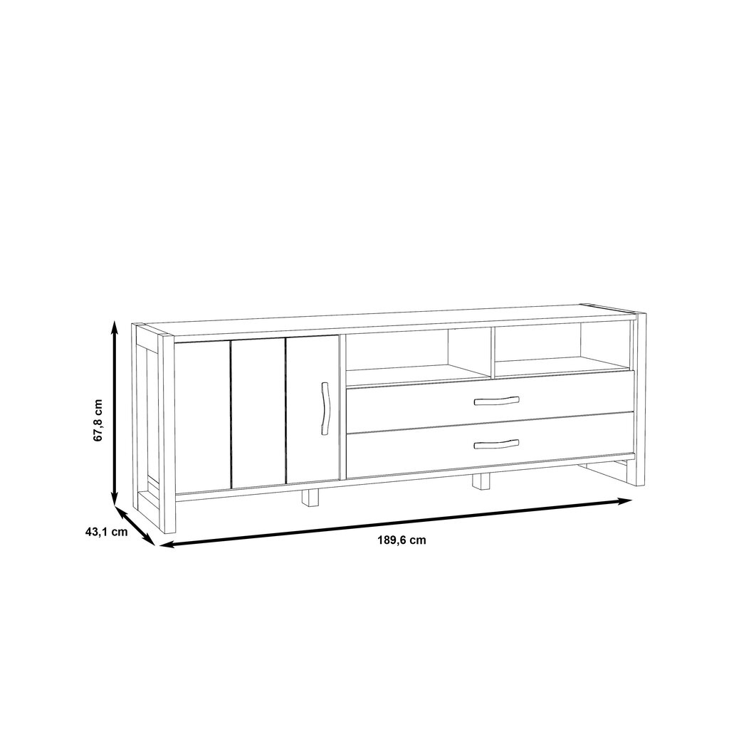 TV laud Forte Note NTET231, pruun/hall hind ja info | TV alused | kaup24.ee