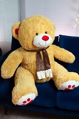 Плюшевый медведь "Рудольф" 135 см, оранжевый цена и информация | Мягкие игрушки | kaup24.ee