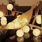 Dekoratiivsed LED -lambid puuvillapallid - valged цена и информация | Jõulutuled | kaup24.ee