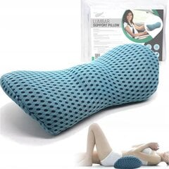 Ортопедическая поясничная подушка Medi Sleep для автомобиля и сидения, с фиксирующим ремнем, синяя цена и информация | Подушки | kaup24.ee