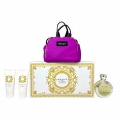 Kosmeetikakomplekt Versace Eros Pour Femme EDT naistele: tualettvesi 100 ml + kehakreem 100 ml + dušigeel 100 ml + kosmeetikakott hind ja info | Naiste parfüümid | kaup24.ee