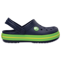 Poiste saapad Crocs™ Crocband Clog, Navy/Wolt Green hind ja info | Laste kummijalatsid | kaup24.ee