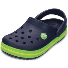 Poiste saapad Crocs™ Crocband Clog, Navy/Wolt Green цена и информация | Детские резиновые сабо | kaup24.ee