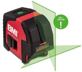 Крестовой лазерный нивелир BMI autoCROSS 4G, зеленый луч цена и информация | Механические инструменты | kaup24.ee