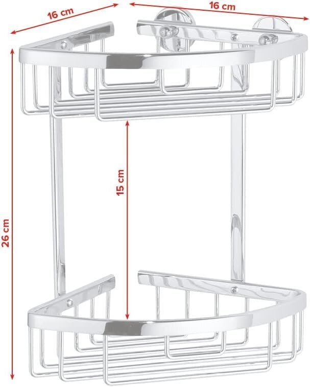 Vannitoa nurgariiul tesa ALUXX 262x163x163 mm цена и информация | Vannitoa sisustuselemendid ja aksessuaarid | kaup24.ee