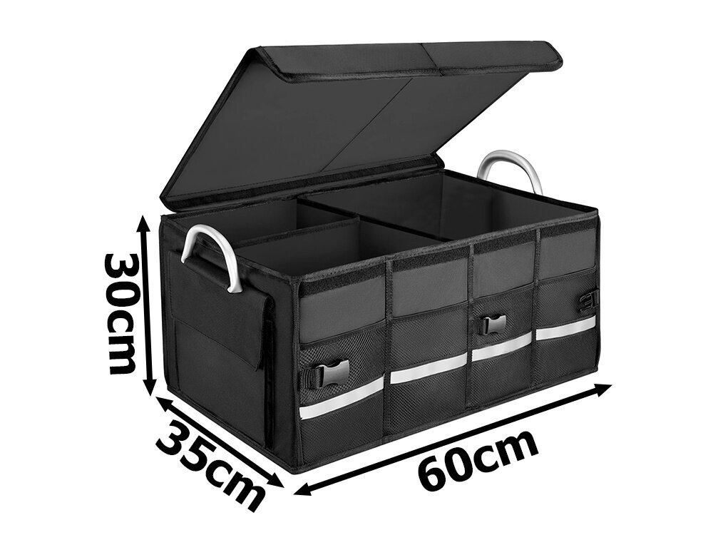 Auto pagasiruumi kaanega kott, must, 60L hind ja info | Lisaseadmed | kaup24.ee