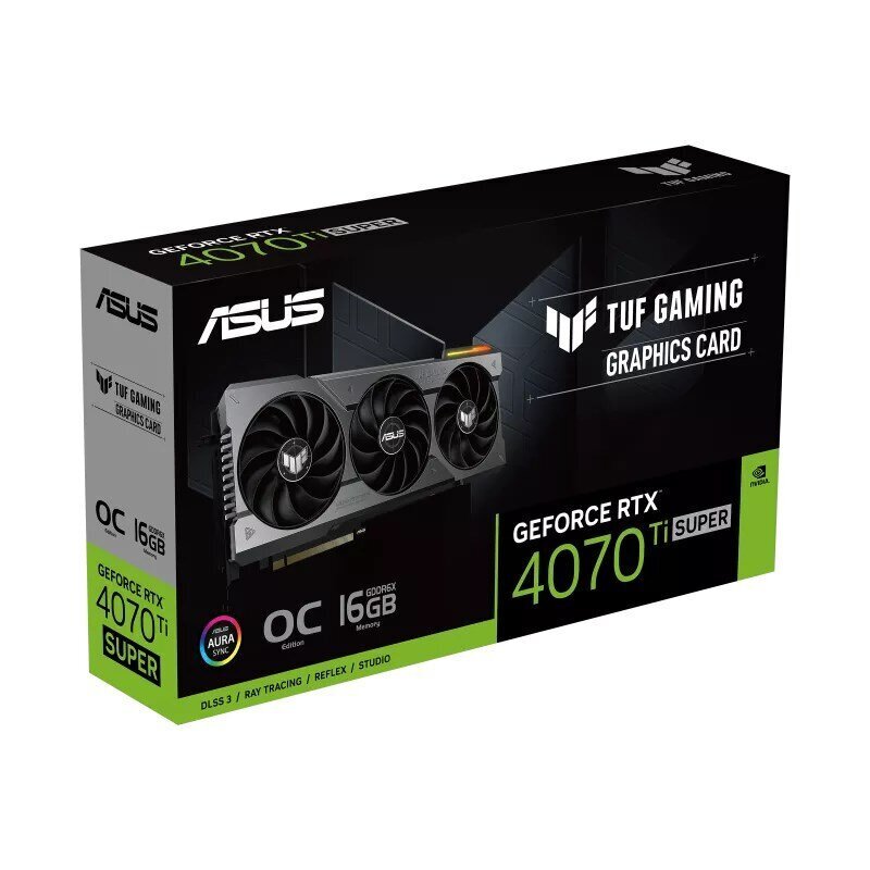 Asus TUF Gaming GeForce RTX 4070 Ti Super OC Edition (RTX4070TIS-O16G-GAMING) цена и информация | Videokaardid (GPU) | kaup24.ee