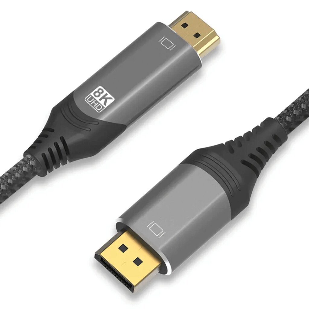 Reagle Display Port HDMI DP DisplayPort kaabel 8K@60Hz 4k@144Hz 2M цена и информация | Lisatarvikud korpustele | kaup24.ee