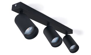 Светодиодный накладной галогенный настенно-потолочный светильник Viki L x3 - Черный цена и информация | Потолочные светильники | kaup24.ee