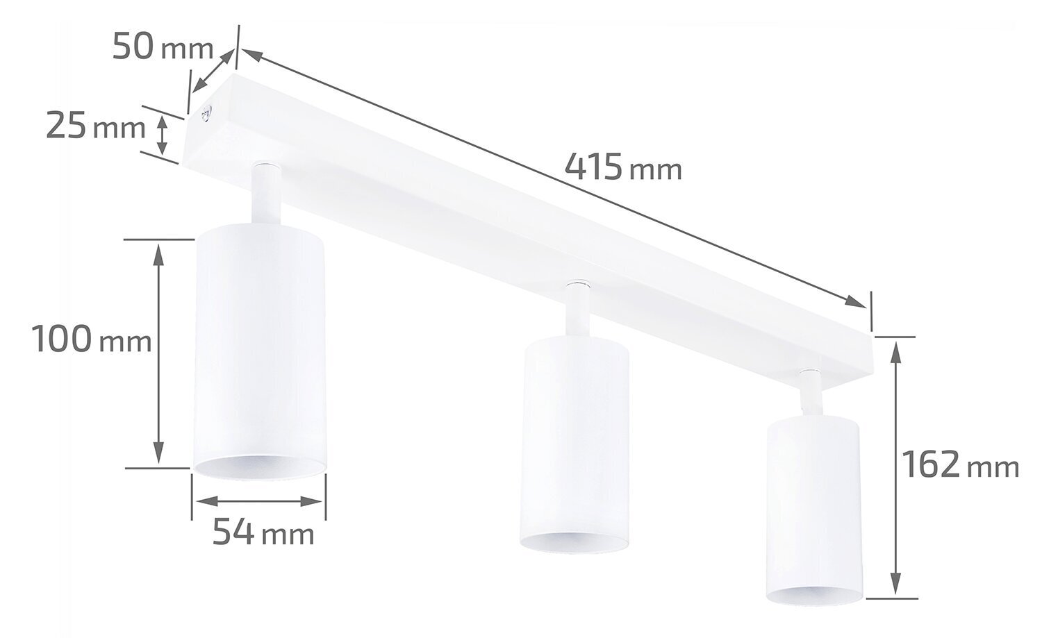 LED-pinnapealne halogeenvalgusti Viki L x3, valge цена и информация | Laelambid | kaup24.ee