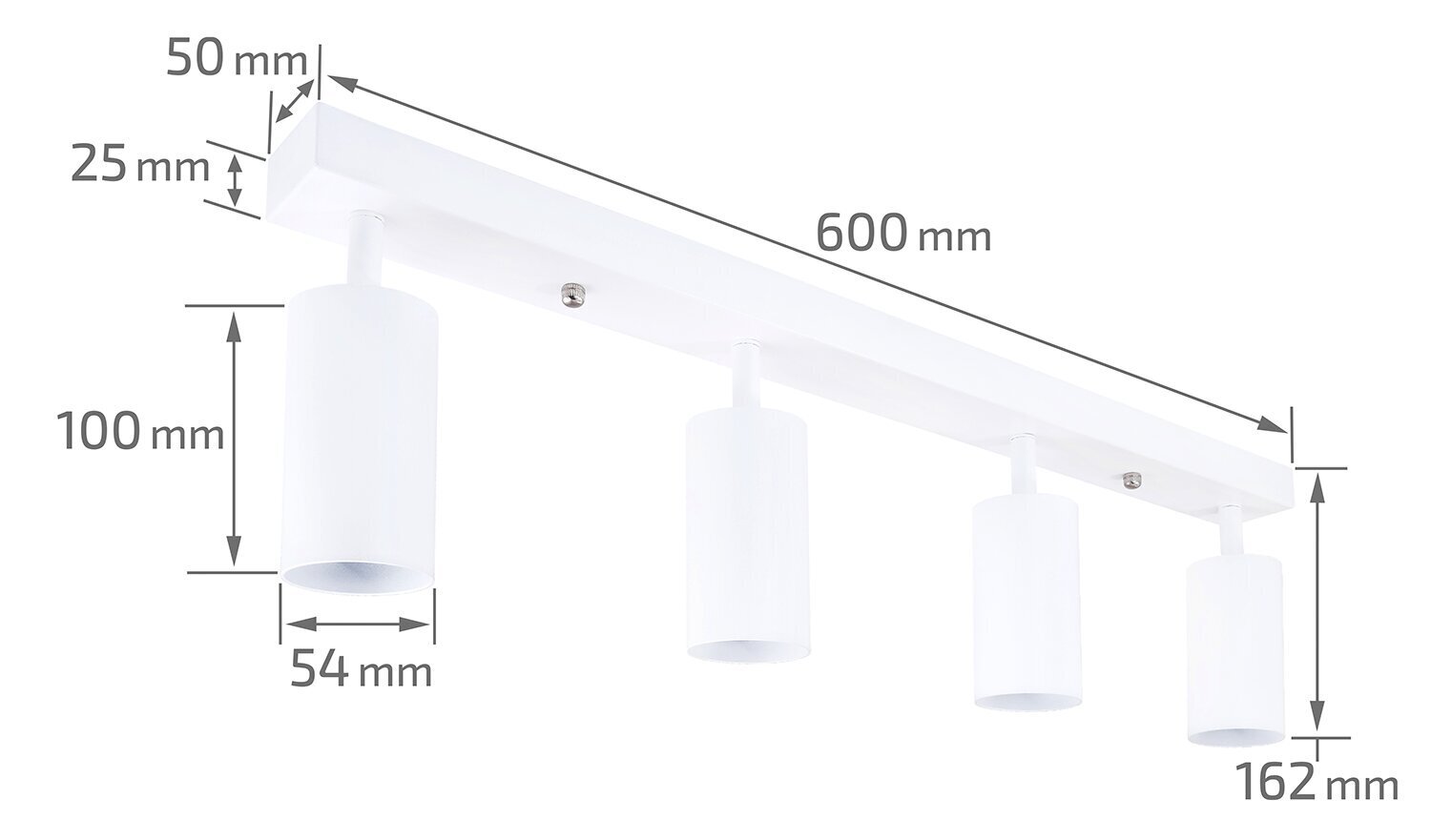 LED-pinnapealne halogeenvalgusti Viki L x4, valge цена и информация | Laelambid | kaup24.ee