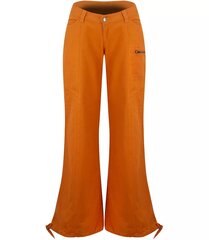 Женские брюки из ткани флуоресцентного оранжевого цвета цена и информация | Женские брюки | kaup24.ee