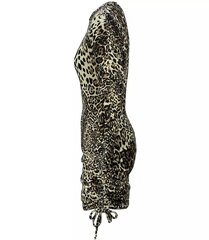 Женское мини-платье с принтом, рюшами, приталенное, на резинке. цена и информация | Платья | kaup24.ee