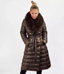 Женская длинная теплая куртка с стегой и капюшоном ANABEL цена и информация | Женские куртки | kaup24.ee