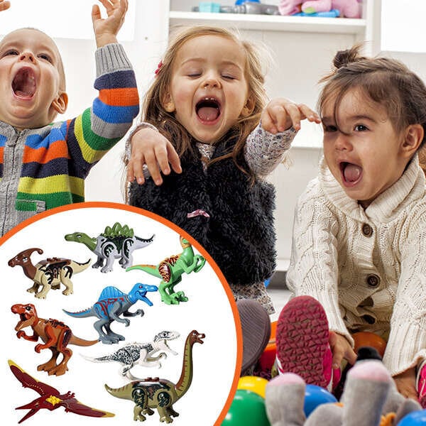Interaktiivne mänguasjakomplekt Dinotrone Dinosaurs, 8 tk hind ja info | Poiste mänguasjad | kaup24.ee
