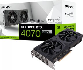 PNY GeForce RTX 4070 Super OC DF Verto (VCG4070S12DFXPB1-O) цена и информация | Видеокарты | kaup24.ee