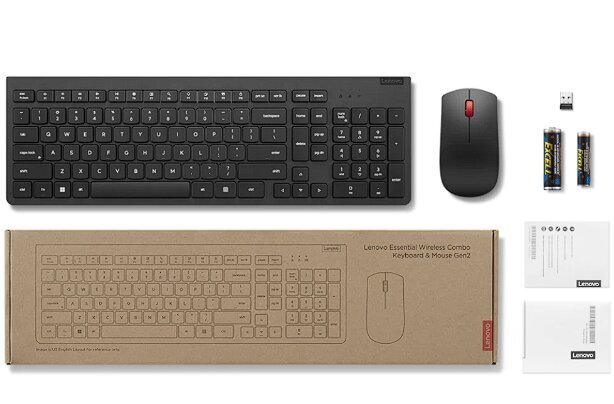 Lenovo Essential Wireless Combo Keyboard & Mouse Gen2 4X31N50746 hind ja info | Klaviatuurid | kaup24.ee