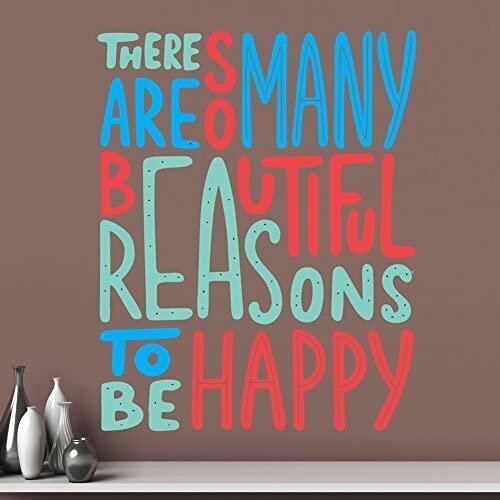 Interjööri kleebis "There are so Many Beautiful Reasons to be Happy" hind ja info | Seinakleebised | kaup24.ee