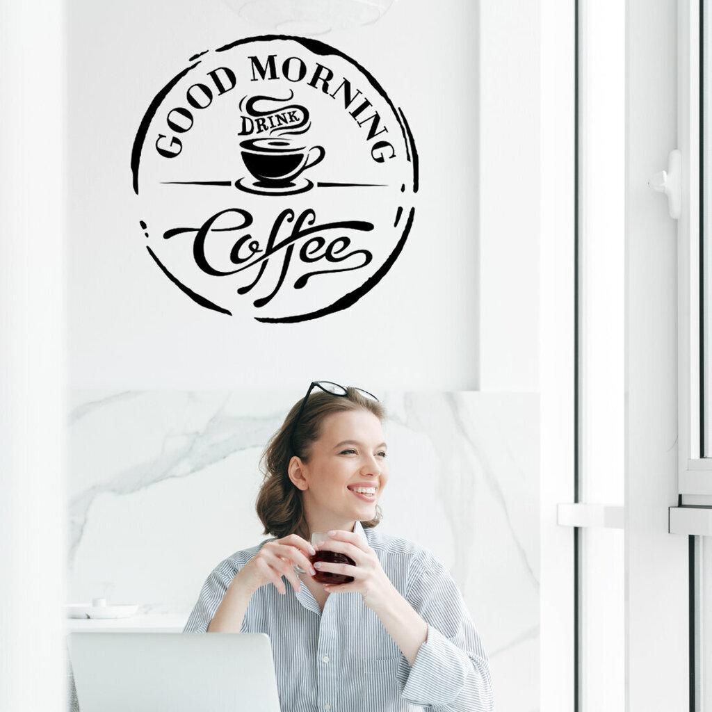 Interjööri kleebis Good Morning Drink Coffee hind ja info | Seinakleebised | kaup24.ee