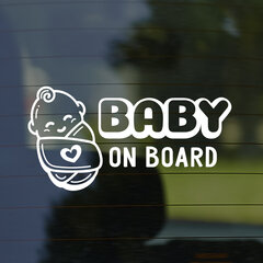 Виниловая наклейка на окно Baby on board цена и информация | Дополнительные принадлежности | kaup24.ee