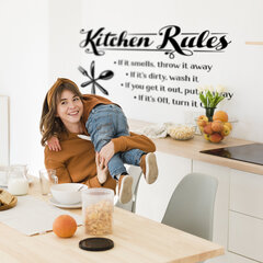 Sisustuskleebis Kitchen rules цена и информация | Декоративные наклейки | kaup24.ee