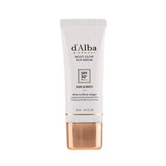 Päikesekaitsekreem trühvliga d'Alba Moist Glow Sun Serum White Truffle&Collagen Sun Screen SPF50+ PA++++, 30 ml цена и информация | Кремы для лица | kaup24.ee