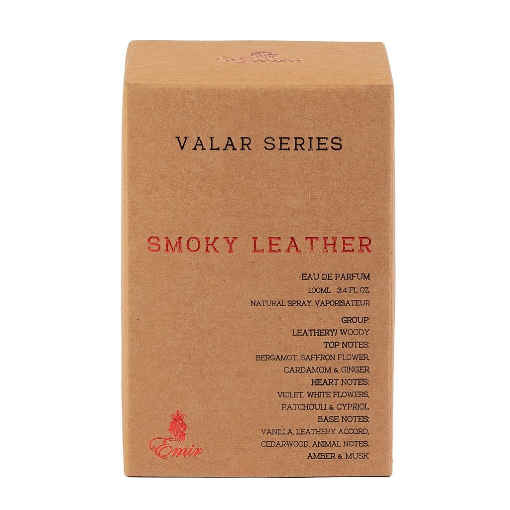 Lõhnavesi Emir Valar Series Smoky Leather EDP naistele/meestele, 100 ml цена и информация | Naiste parfüümid | kaup24.ee