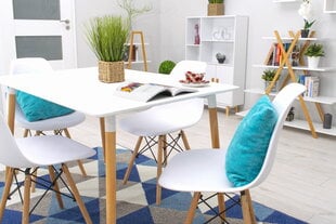 Стол, 120 см x 80 см, белый цена и информация | Кухонные и обеденные столы | kaup24.ee