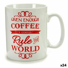 Кружка Mug Coffee Фарфор Красный Белый 500 ml 24 штук цена и информация | Стаканы, фужеры, кувшины | kaup24.ee