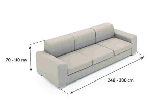 Ga.i.Co neljakohalise diivanikate Superior 230 - 300 cm, beež hind ja info | Mööblikatted | kaup24.ee