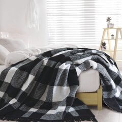 Одеяло хлопковое Krata 150х200 черное цена и информация | Покрывала, пледы | kaup24.ee