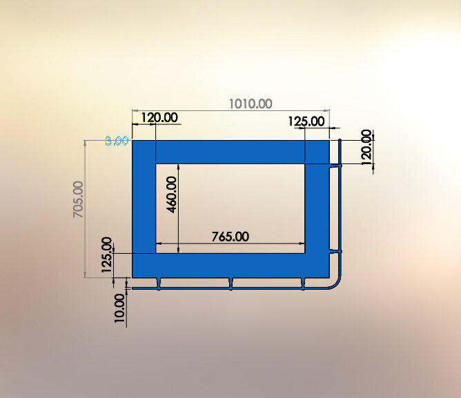 Pliidi serv, 1010x705 mm, parem, Skārdnieks M hind ja info | Köögitarbed | kaup24.ee