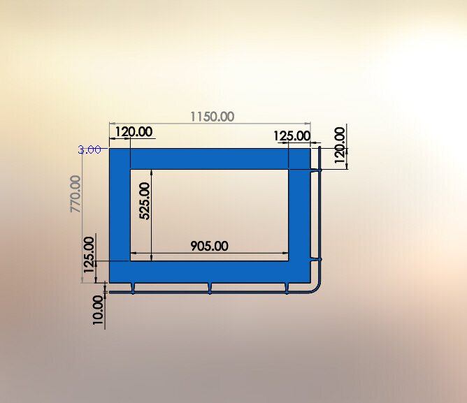 Pliidi serv, 1150x770 mm, parem, Skārdnieks M hind ja info | Kodumasinate lisatarvikud | kaup24.ee