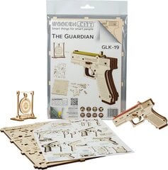 Puitkonstruktor Wooden city Püstol Guardian GLK-19 цена и информация | Конструкторы и кубики | kaup24.ee