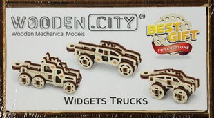 Puitkonstruktor Wooden city Veoautod цена и информация | Конструкторы и кубики | kaup24.ee