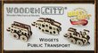 Puitkonstruktor Wooden city Ühistransport hind ja info | Klotsid ja konstruktorid | kaup24.ee
