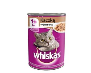 Whiskas для взрослых кошек с уткой, 24x400 г цена и информация | Кошачьи консервы | kaup24.ee