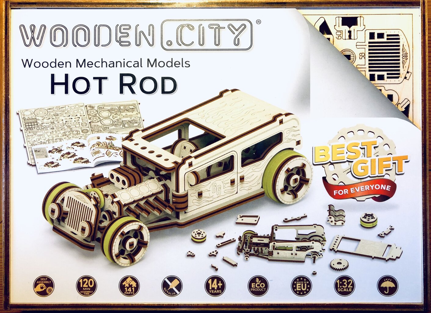 Puitkonstruktor Wooden city Auto, 141 tk hind ja info | Klotsid ja konstruktorid | kaup24.ee