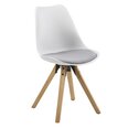 Комплект 2-х стульев Dima, белый/коричневый