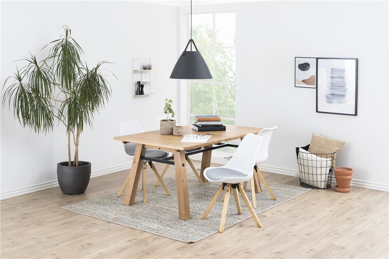 2 tooli komplekt Dima, valge/pruun hind ja info | Söögilaua toolid, köögitoolid | kaup24.ee