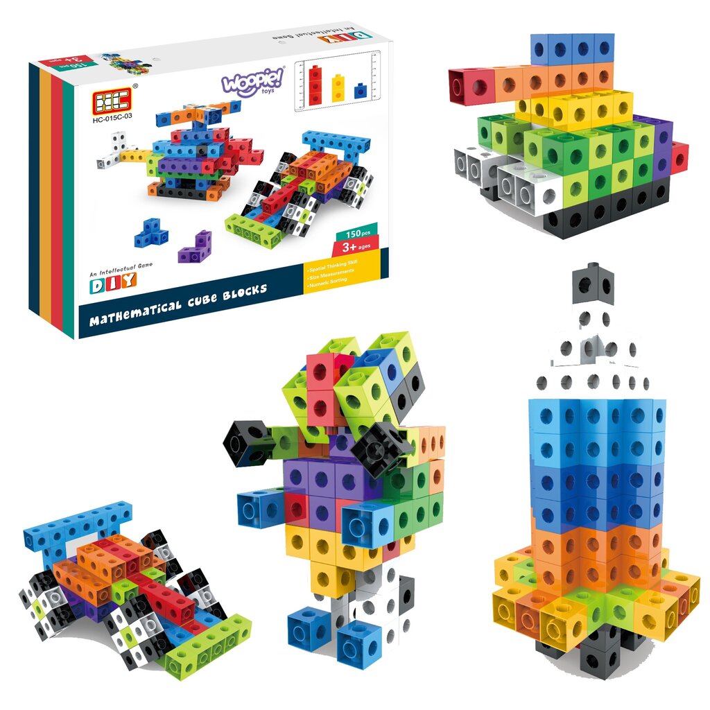 WOOPIE Building Blocks 3D Cubes 150 эл. цена | kaup24.ee